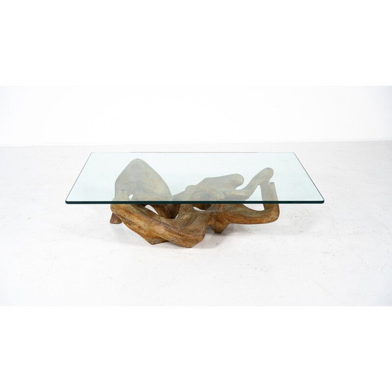 Image 1 of Vintage Couchtisch aus Glas und Beton von Claudio Trevi, 1970