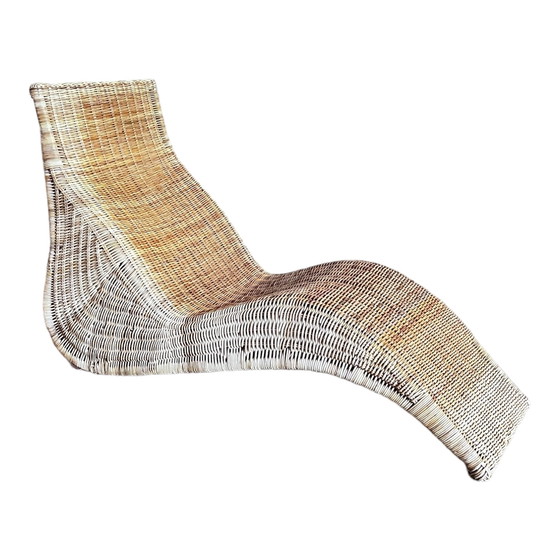 Image 1 of Rattan-Liege im Vintage-Look