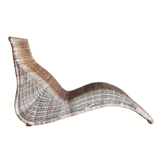 Image 1 of Rattan-Liege im Vintage-Look