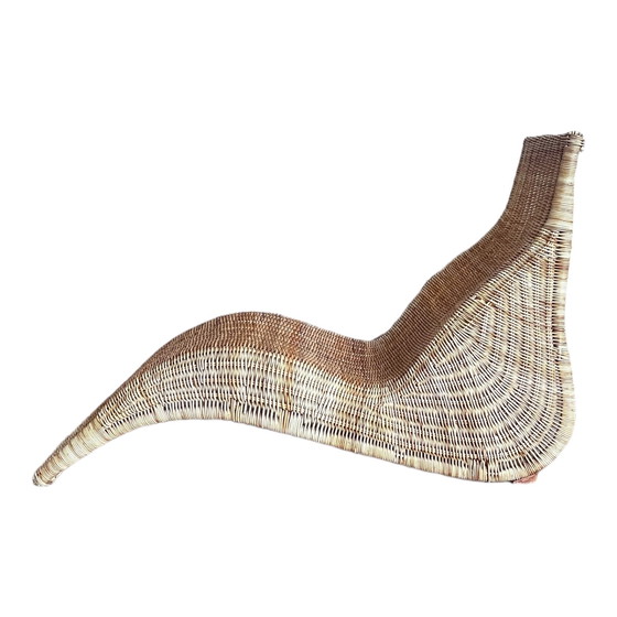 Image 1 of Rattan-Liege im Vintage-Look