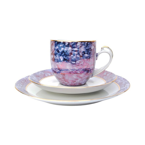 Image 1 of Frühstücksgeschirr aus Marmor für Victoria Tableware, Tschechoslowakei 1980