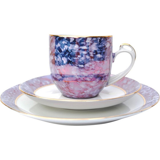 Image 1 of Frühstücksgeschirr aus Marmor für Victoria Tableware, Tschechoslowakei 1980