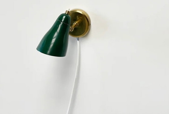 Image 1 of Perforierte wandleuchte grün von Jacques Biny