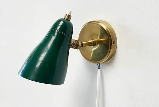 Image 1 of Perforierte wandleuchte grün von Jacques Biny