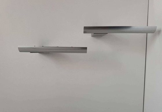 Image 1 of 2X Wandleuchten aus Aluminiumguss von Verre Lumière Studio 2065 - Frankreich 1970