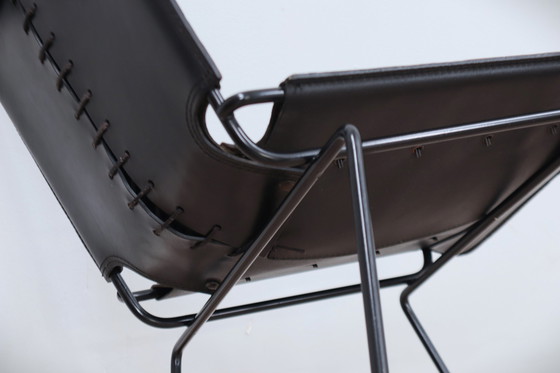 Image 1 of Stapelstühle aus Leder von Toyoda Hiroyuki für Icf 1980S, Satz von 4