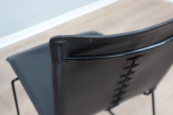 Image 1 of Stapelstühle aus Leder von Toyoda Hiroyuki für Icf 1980S, Satz von 4