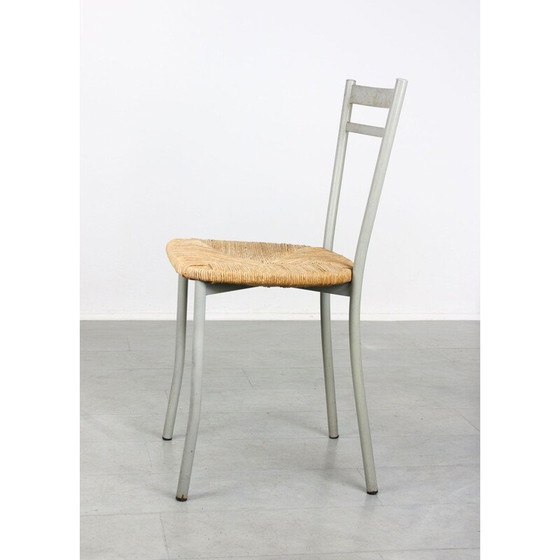 Image 1 of Alter Stroh- und Metallstuhl, Italien