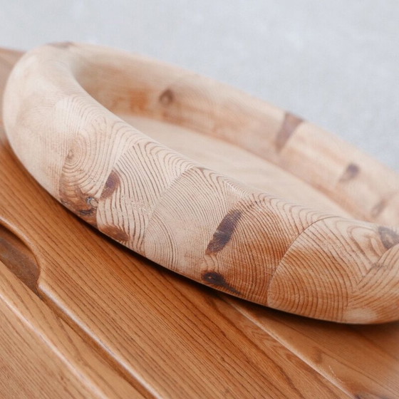 Image 1 of Mid Century Holzschale aus Kiefer, Belgien 1970er Jahre