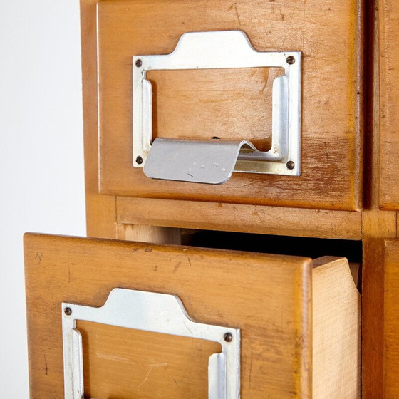 Image 1 of Vintage Eiche Bücherregal Kartenschrank,1960