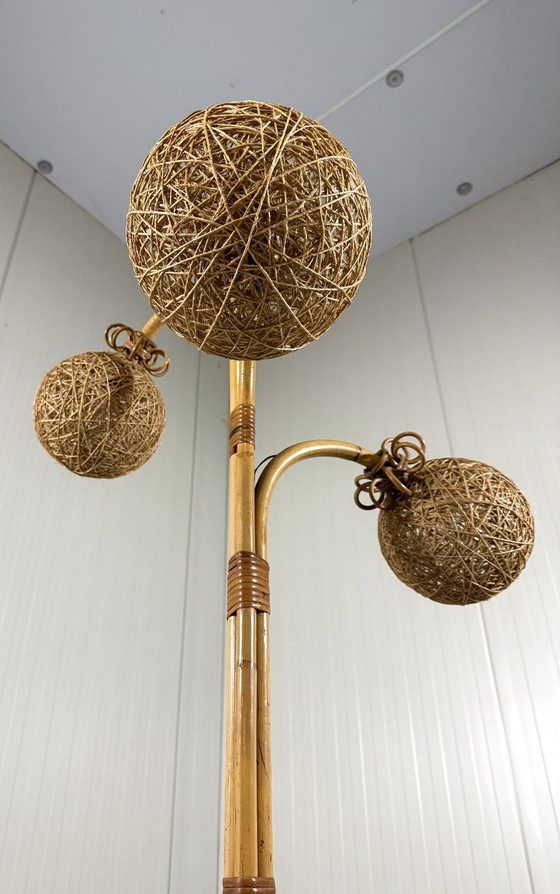 Image 1 of Rattan Stehlampe 1950'S