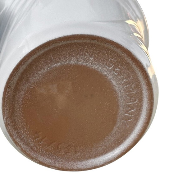 Image 1 of Paar alte weiße Keramik-Pflanzgefäße für Dümler und Breiden, Deutschland 1970