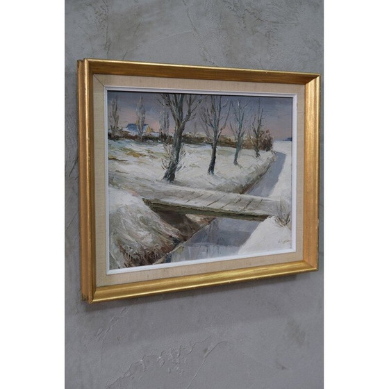 Image 1 of Modernes altes Ölgemälde von Alfred Pedersen, Dänemark 1970