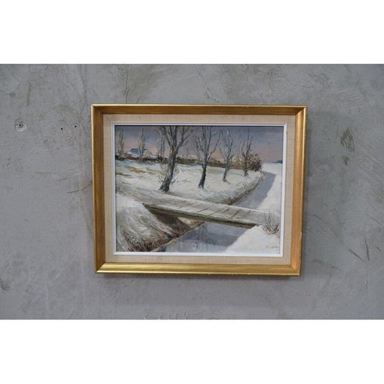 Image 1 of Modernes altes Ölgemälde von Alfred Pedersen, Dänemark 1970