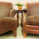 2x Sessel mit Leopardenmuster