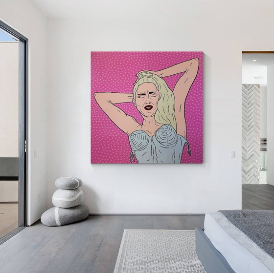 Image 1 of Frances Eckhardt - Pop-Art-Gemälde Madonna 90X90Cm