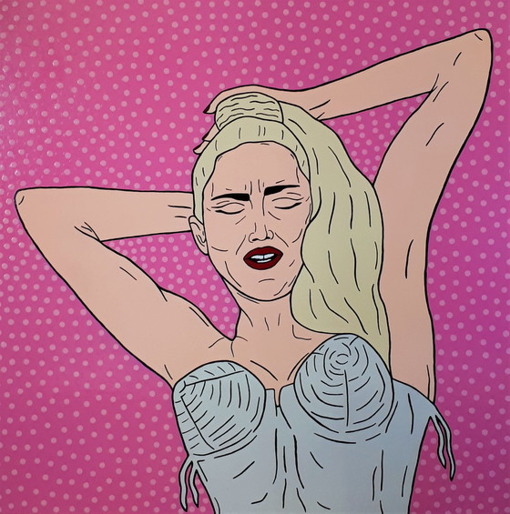 Image 1 of Frances Eckhardt - Pop-Art-Gemälde Madonna 90X90Cm