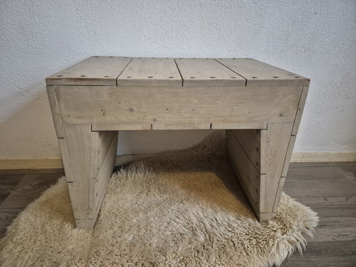 Seltene Original 1970er Hans Dom Van Der Laan Hocker Tisch Bosssche Schule