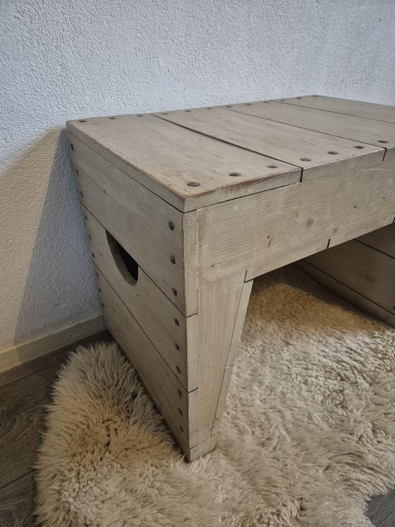 Image 1 of Seltene Original 1970er Hans Dom Van Der Laan Hocker Tisch Bosssche Schule