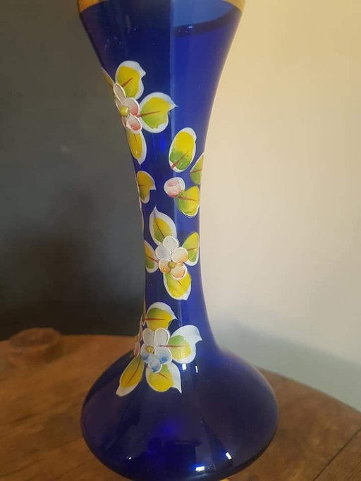 Tschechisch - Vintage-Vase mit vergoldetem Gold