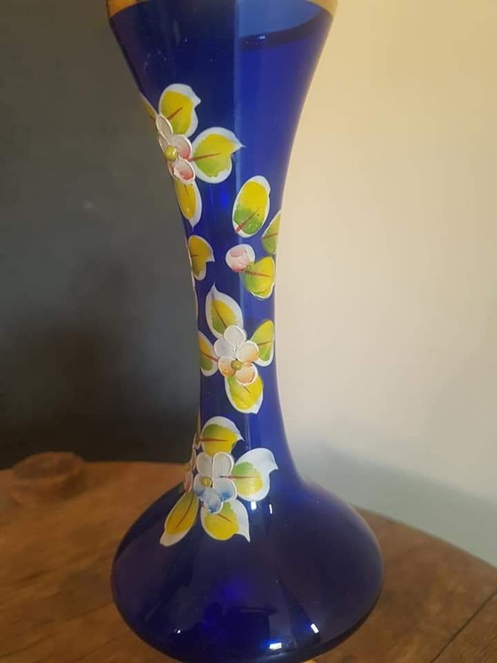 Image 1 of Tschechisch - Vintage-Vase mit vergoldetem Gold