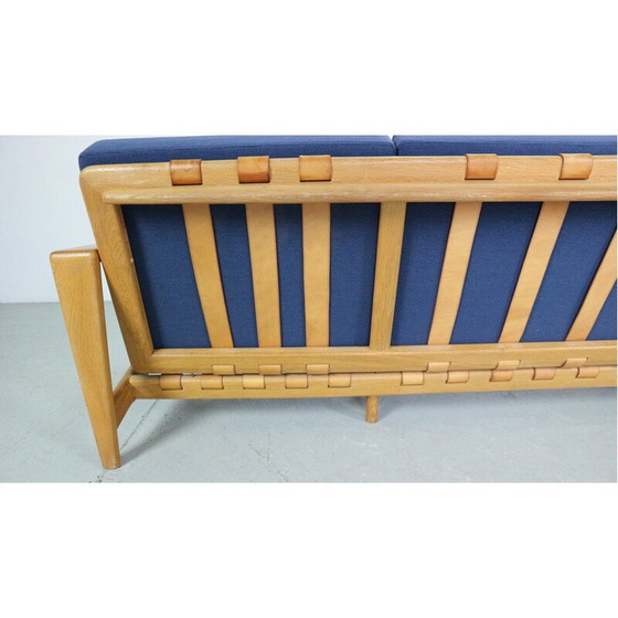 Image 1 of Vintage "Bodö" 3-Sitzer-Sofa aus Eiche und Leder von Svante Skogh für Säffle Möbler, 1950