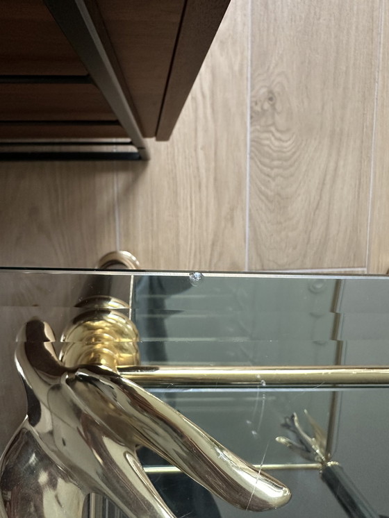 Image 1 of Hollywood Regency Gold Couchtisch