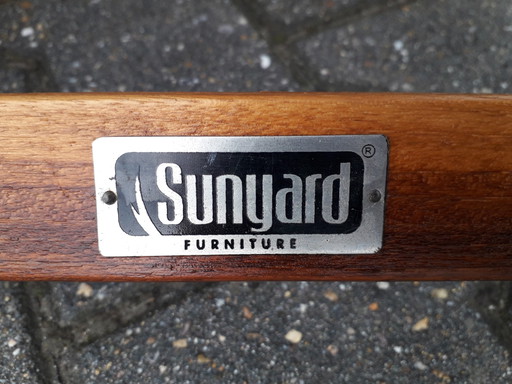 2 Sunyard Corby Teakholzsessel mit Fußhockern NEW