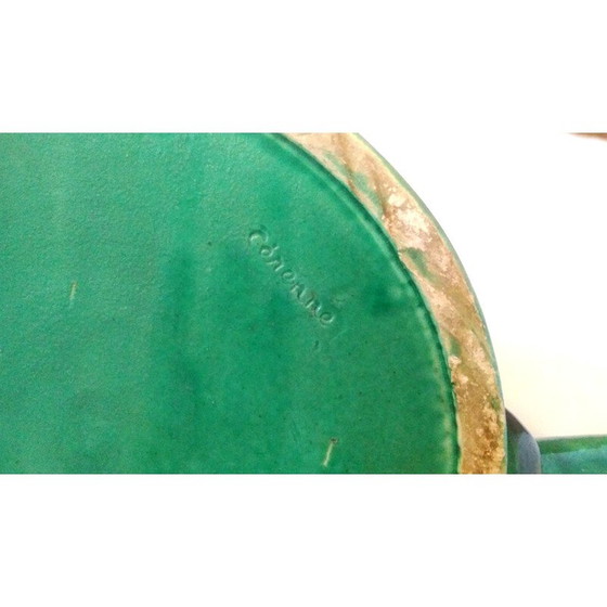 Image 1 of Vintage Cerenne grün glasierte Terrakotta Teekanne, 1940-1950