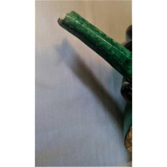 Image 1 of Vintage Cerenne grün glasierte Terrakotta Teekanne, 1940-1950