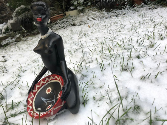 Image 1 of Vintage Africanist Sculpture - Gips - 1950