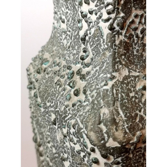 Image 1 of Türkisfarbene handgefertigte Bodenvase aus Keramik von Bela Mihaly, 1970er Jahre