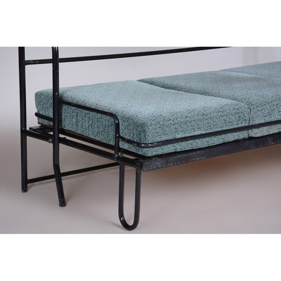 Image 1 of Braunes und blaues Bauhaus-Sofa, 1930er Jahre