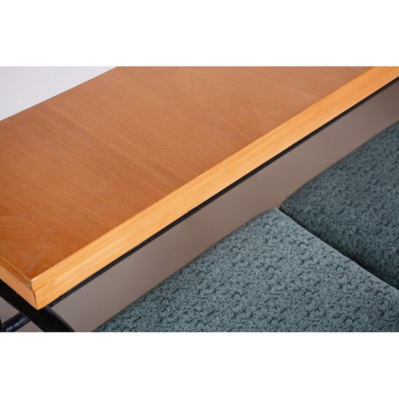 Image 1 of Braunes und blaues Bauhaus-Sofa, 1930er Jahre