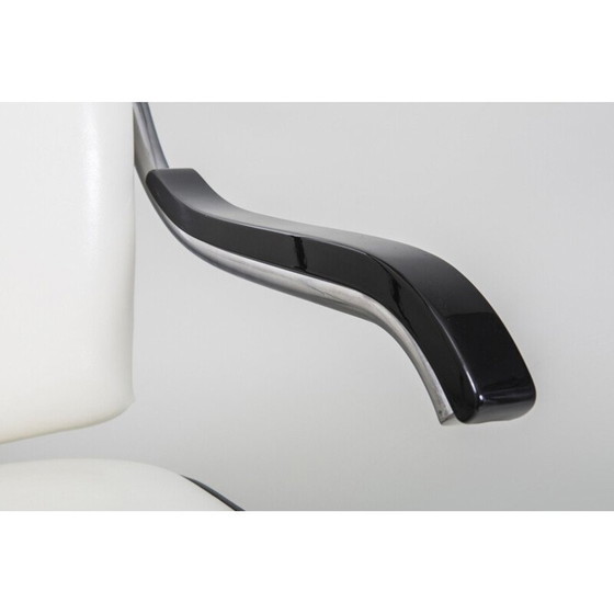 Image 1 of Vintage-Sessel aus weißem Leder, 1930er Jahre