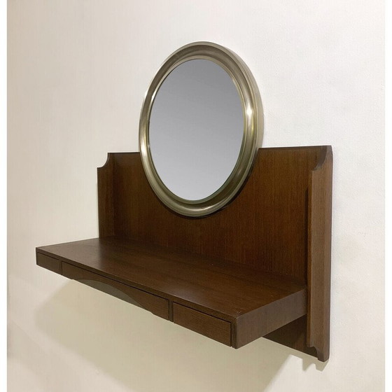 Image 1 of Mid Century Wandkonsole mit Spiegel, Italien 1960er Jahre