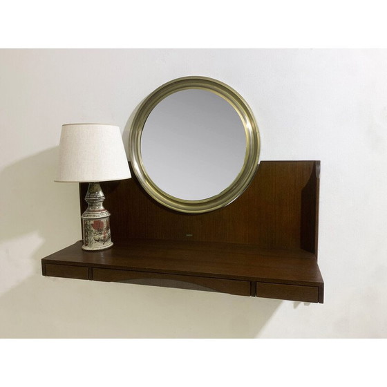 Image 1 of Mid Century Wandkonsole mit Spiegel, Italien 1960er Jahre
