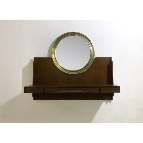 Image 1 of Mid Century Wandkonsole mit Spiegel, Italien 1960er Jahre