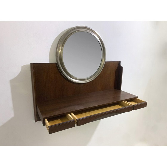 Image 1 of Mid Century Wandkonsole mit Spiegel, Italien 1960er Jahre