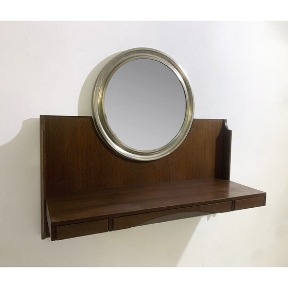 Image 1 of Mid Century Wandkonsole mit Spiegel, Italien 1960er Jahre