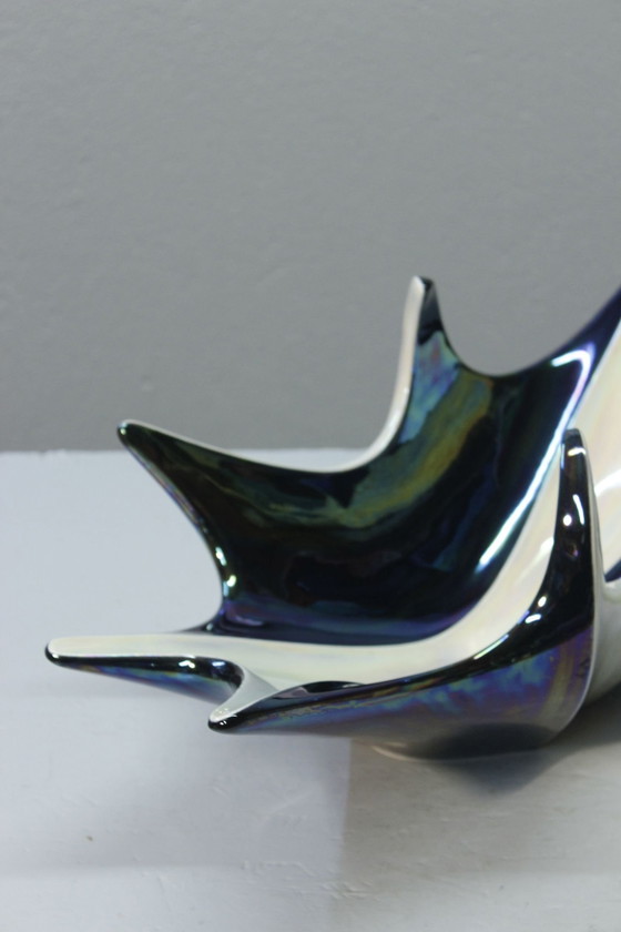 Image 1 of Große Obstschale Keramik Freie Form Verceram Frankreich 1950S