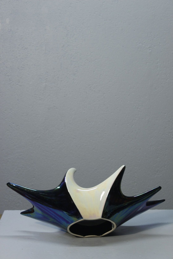 Image 1 of Große Obstschale Keramik Freie Form Verceram Frankreich 1950S