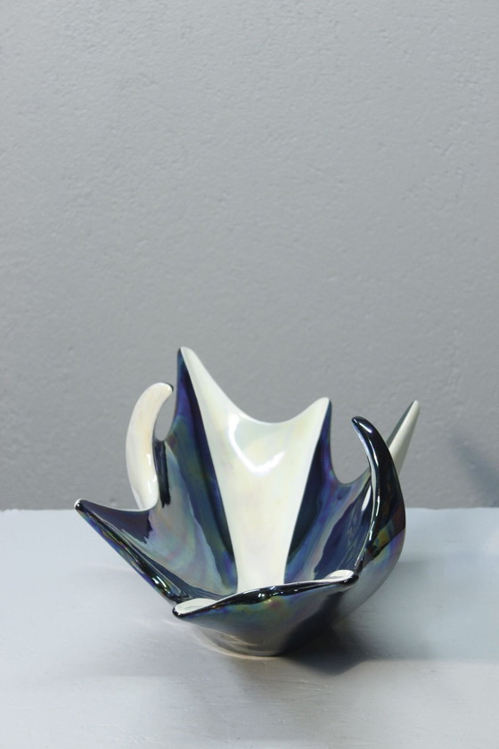 Image 1 of Große Obstschale Keramik Freie Form Verceram Frankreich 1950S