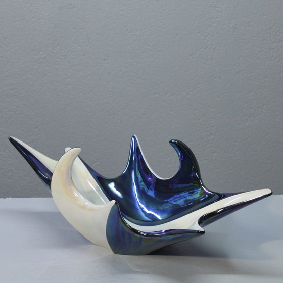 Image 1 of Große Obstschale Keramik Freie Form Verceram Frankreich 1950S