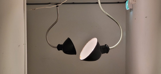 Image 1 of 2 industrielle Schwanenhals-Wandleuchten Barton England