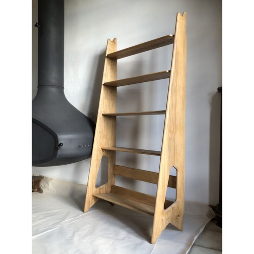 Vintage-regal aus eiche von Pierre Cruège