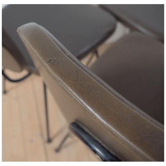 Image 1 of Satz von 4 Stühlen Khaki Vintage 1960