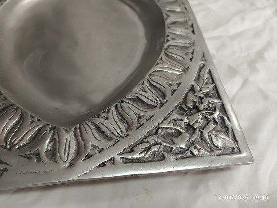 Image 1 of Tablett oder Tafelaufsatz - versilberte Bronze Frankreich - 1970-1980