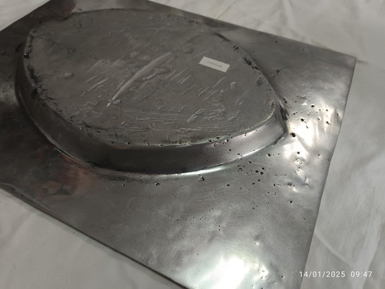 Image 1 of Tablett oder Tafelaufsatz - versilberte Bronze Frankreich - 1970-1980