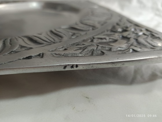Image 1 of Tablett oder Tafelaufsatz - versilberte Bronze Frankreich - 1970-1980